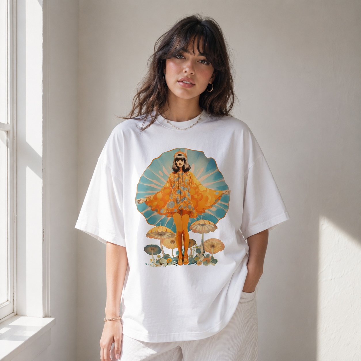 Mushroom Queen Mushroom Nature Women's Groovy Tee