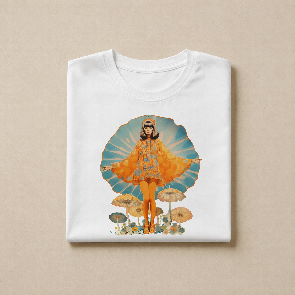Mushroom Queen Mushroom Nature Women's Groovy Tee