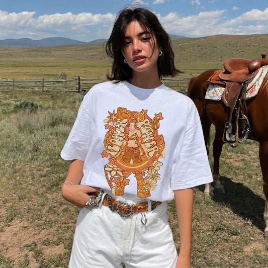 Good Vibes Wildflowers Women's Groovy Tee