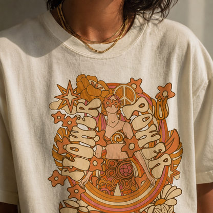 Good Vibes Wildflowers Women's Groovy Tee