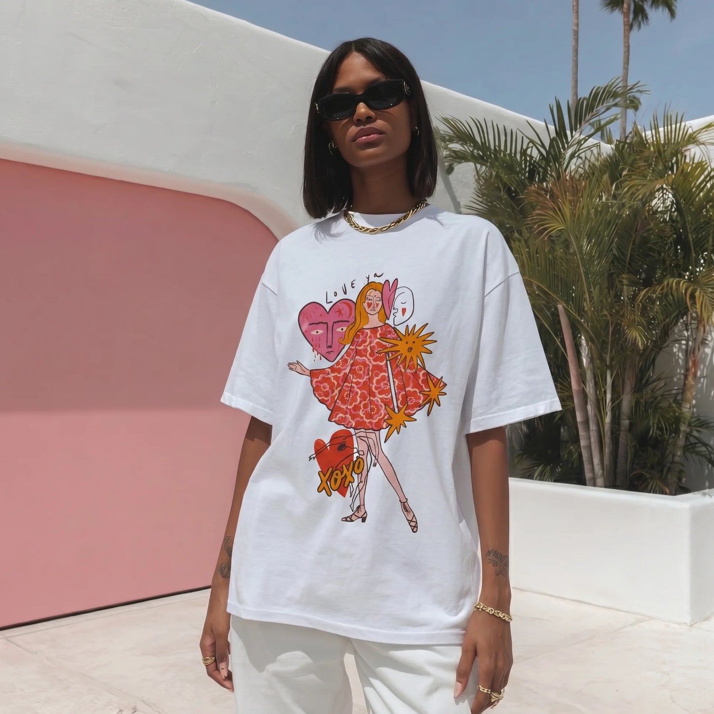 Love Ya XOXO Self-Love Women's Groovy Tee
