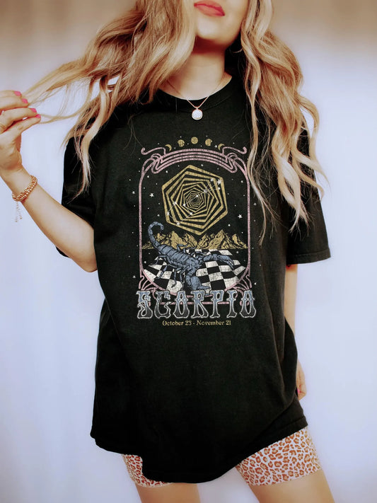 Scorpio zodiac Comfort Colors tee - Black