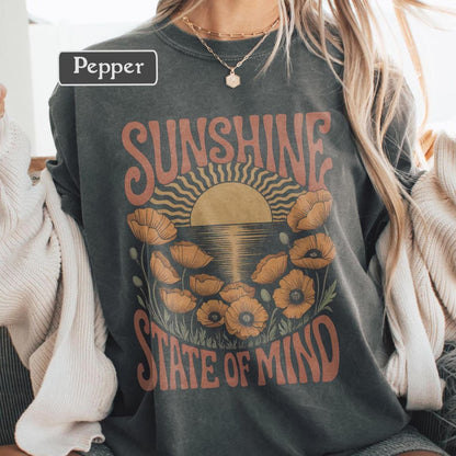 Sunshine State of Mind Comfort Colors tee - Pepper