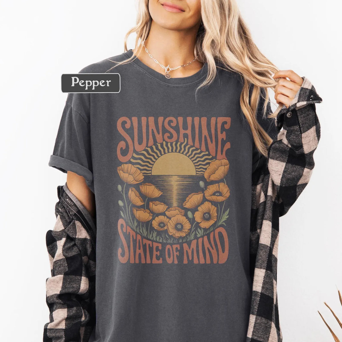 Sunshine State of Mind Comfort Colors tee - Pepper