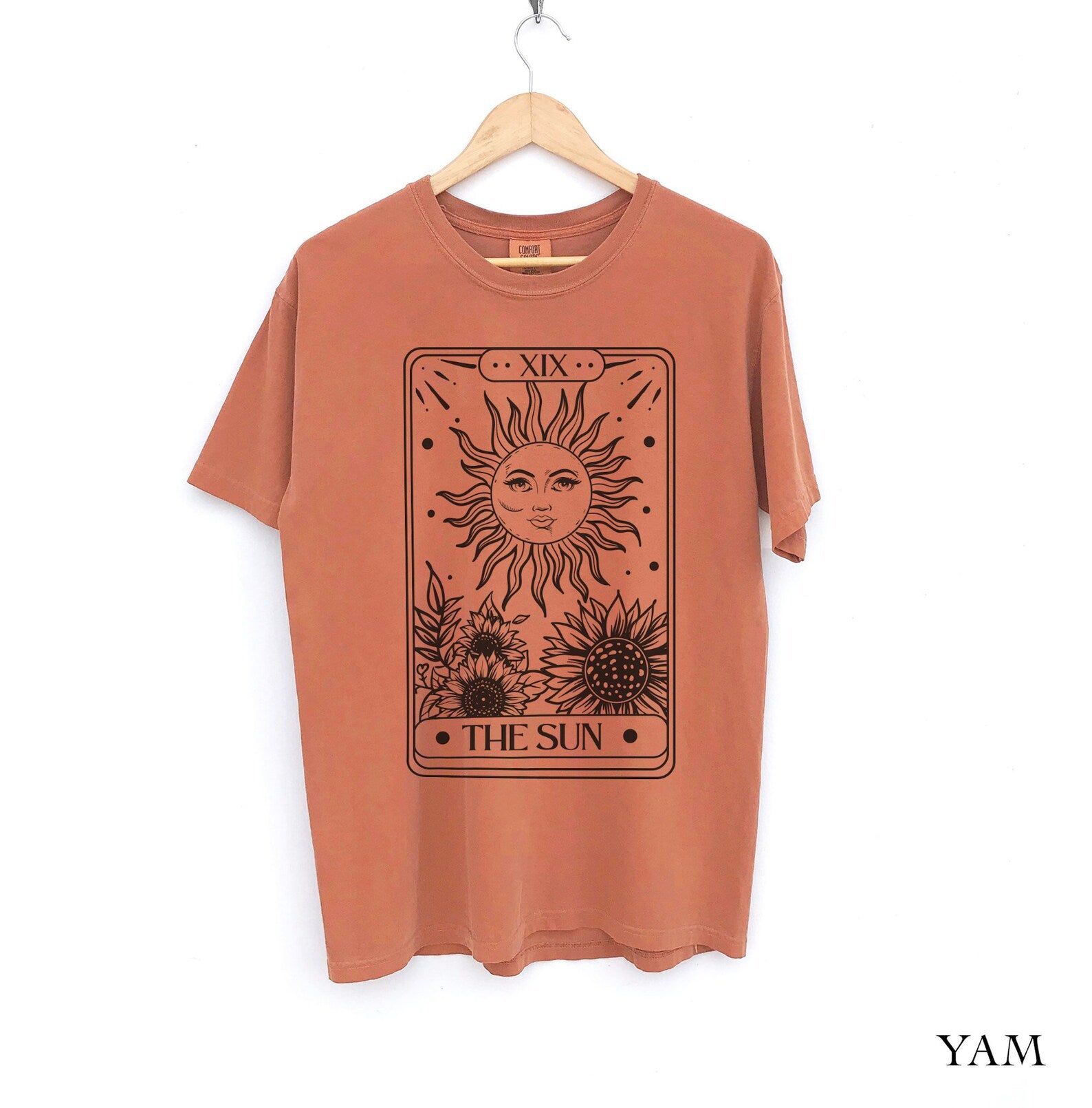 The Sun Tarot Card Comfort Colors tee - Yam